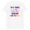 Female Iron Man (fe=iron, male=man) Unisex T-Shirt