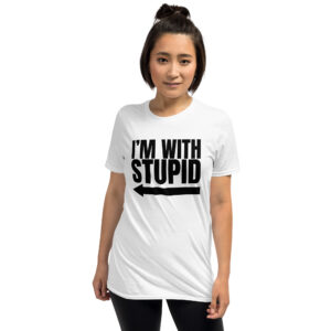 Alternative view of Dumb and Dumber Shirts – I’m With Stupid Arrow Tshirt