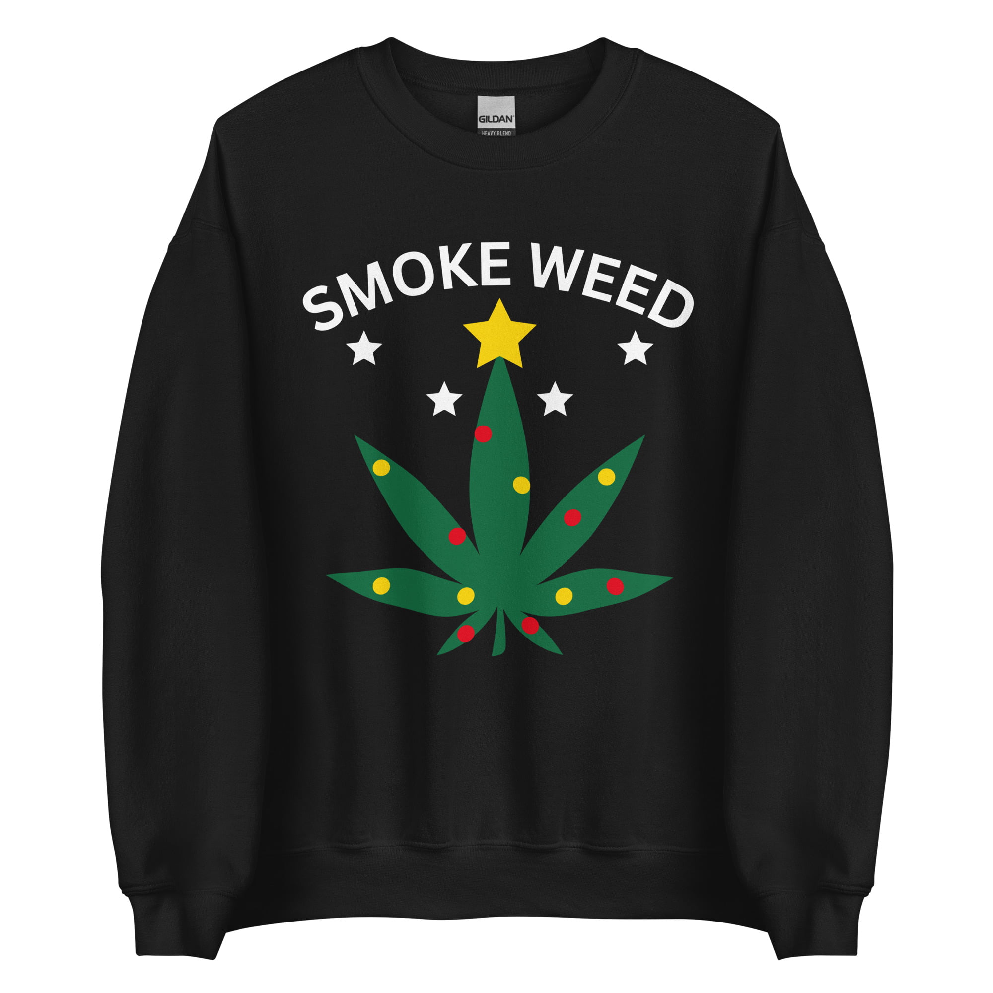 SMOKE WEED Ugly Christmas Sweater - Image 3