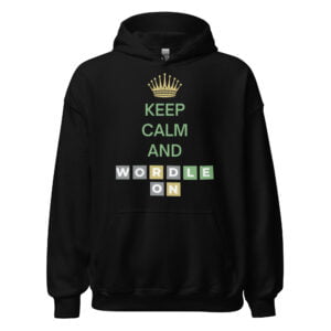 Keep Calm And Wordle On | Wordle Player Gift Ideas Unisex Hoodie
