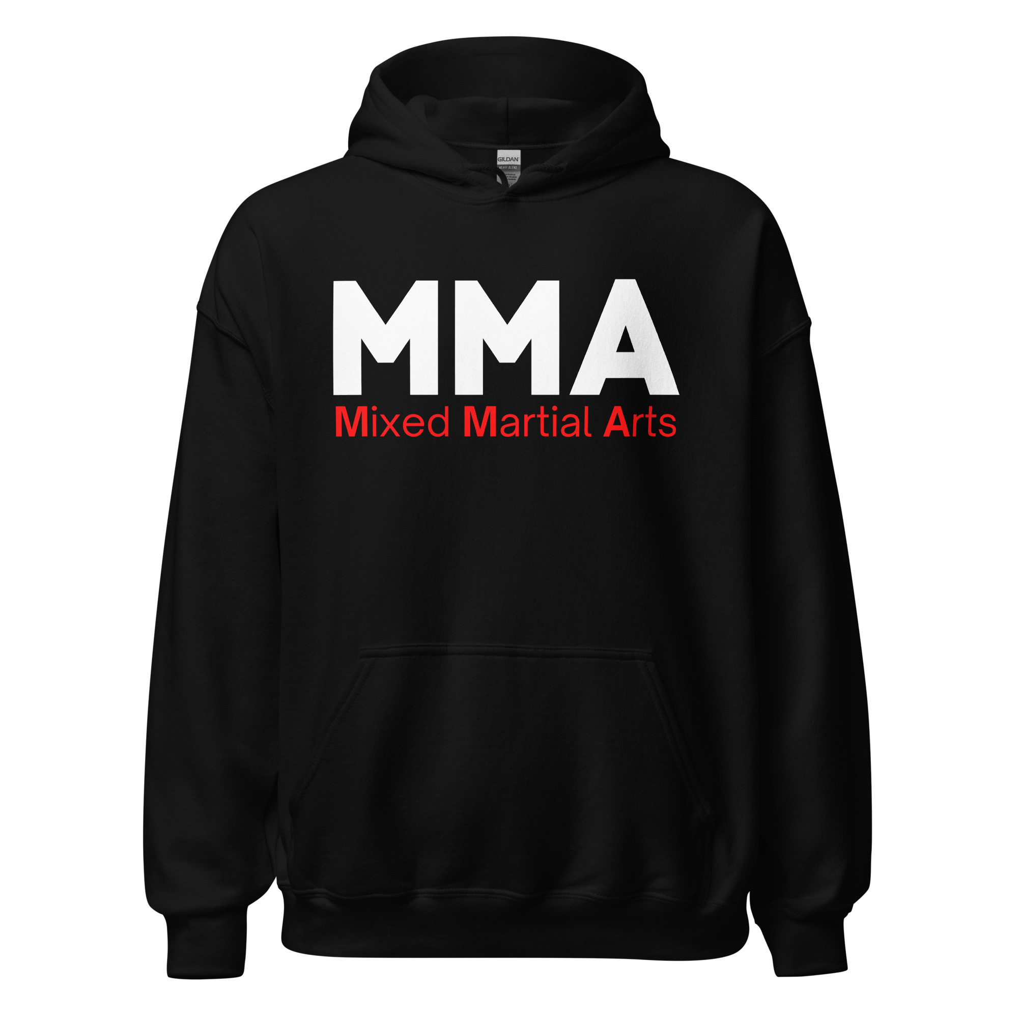 MMA Mixed Martial Arts (White & Red Font) Hoodie