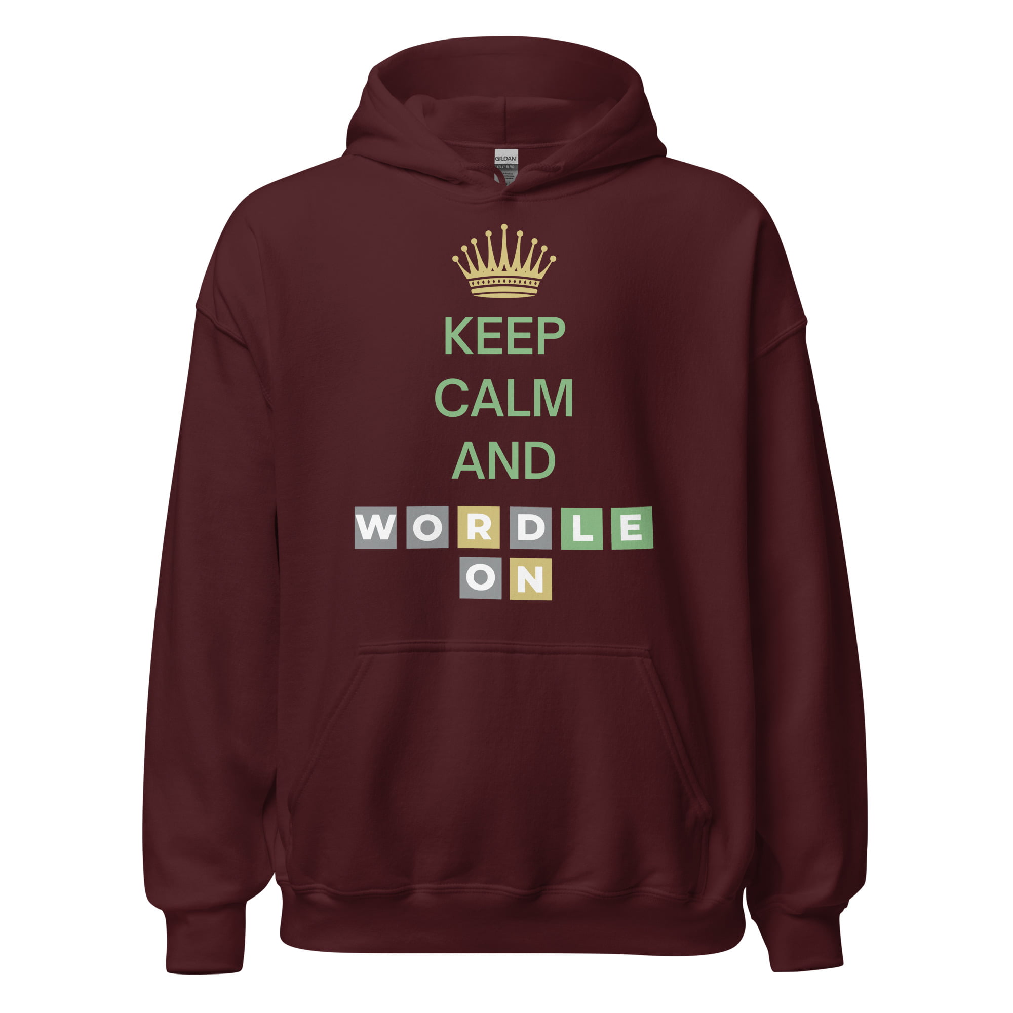 Keep Calm And Wordle On | Wordle Player Gift Ideas Unisex Hoodie - Image 3