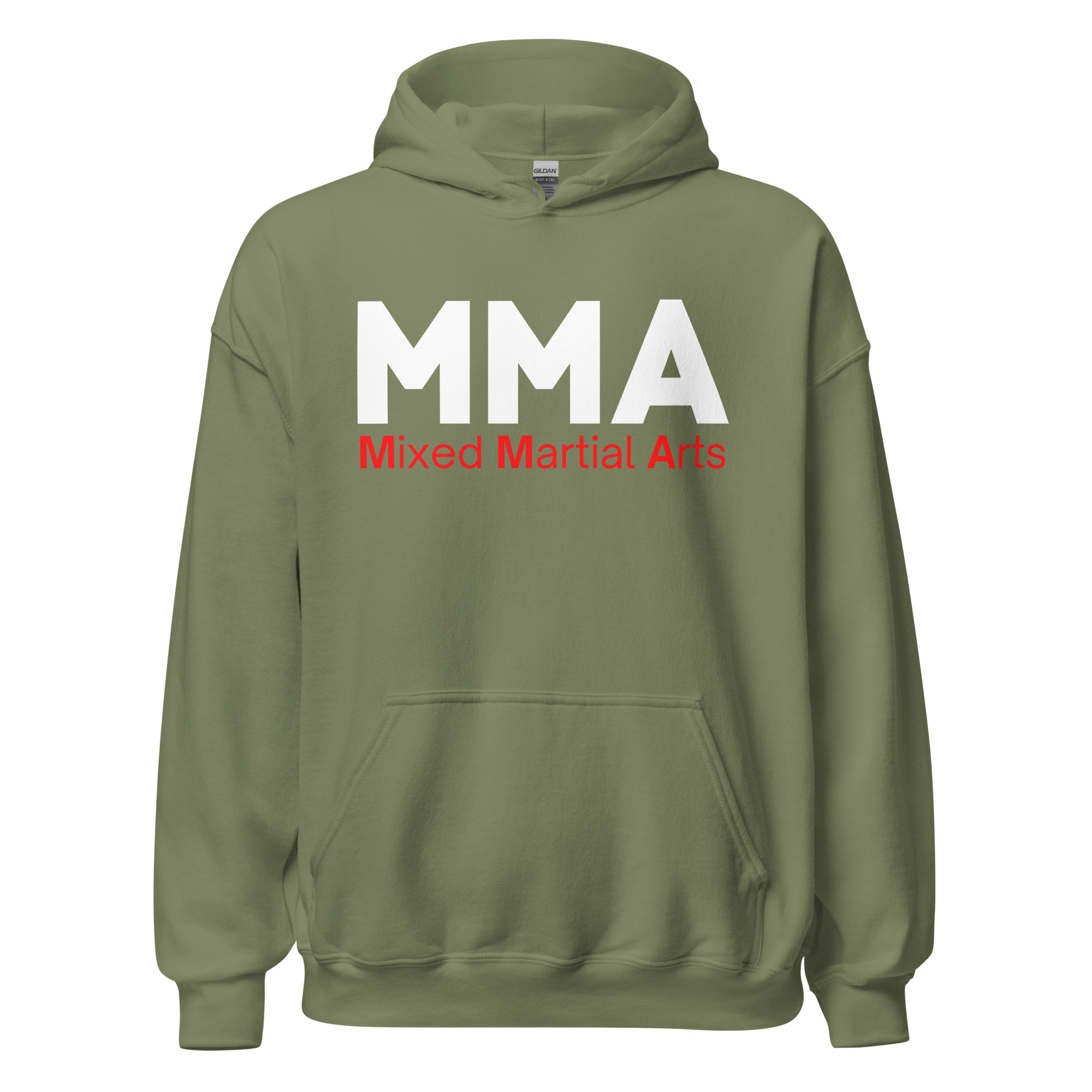 MMA Mixed Martial Arts (White & Red Font) Hoodie - Image 4
