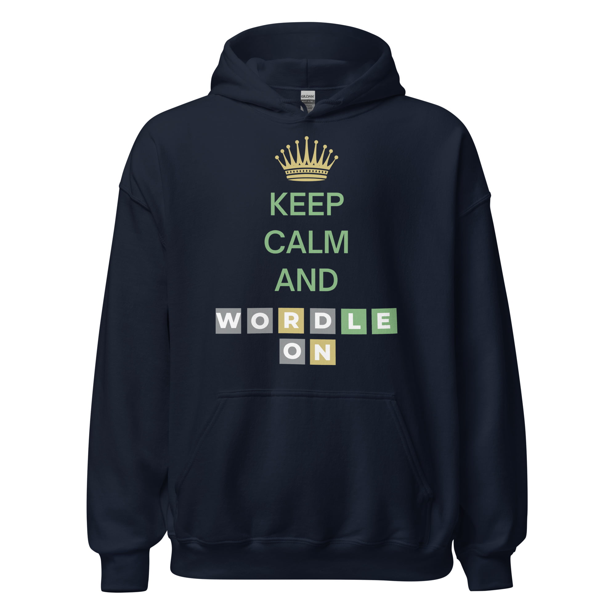 Keep Calm And Wordle On | Wordle Player Gift Ideas Unisex Hoodie - Image 2