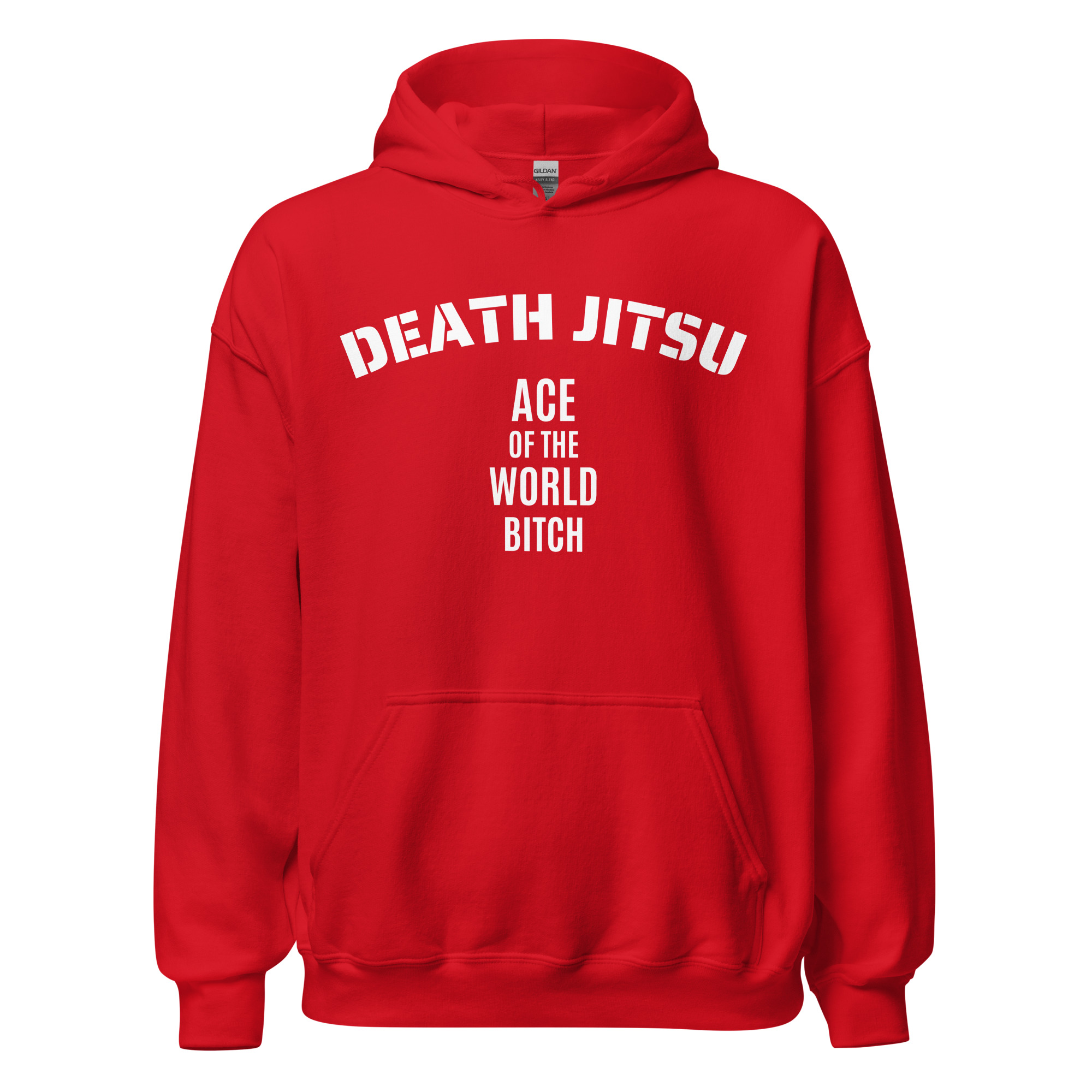 DEATH JITSU Ace Of The World Bitch BLACKPOOL Hoodie (Front + Back) - Image 5