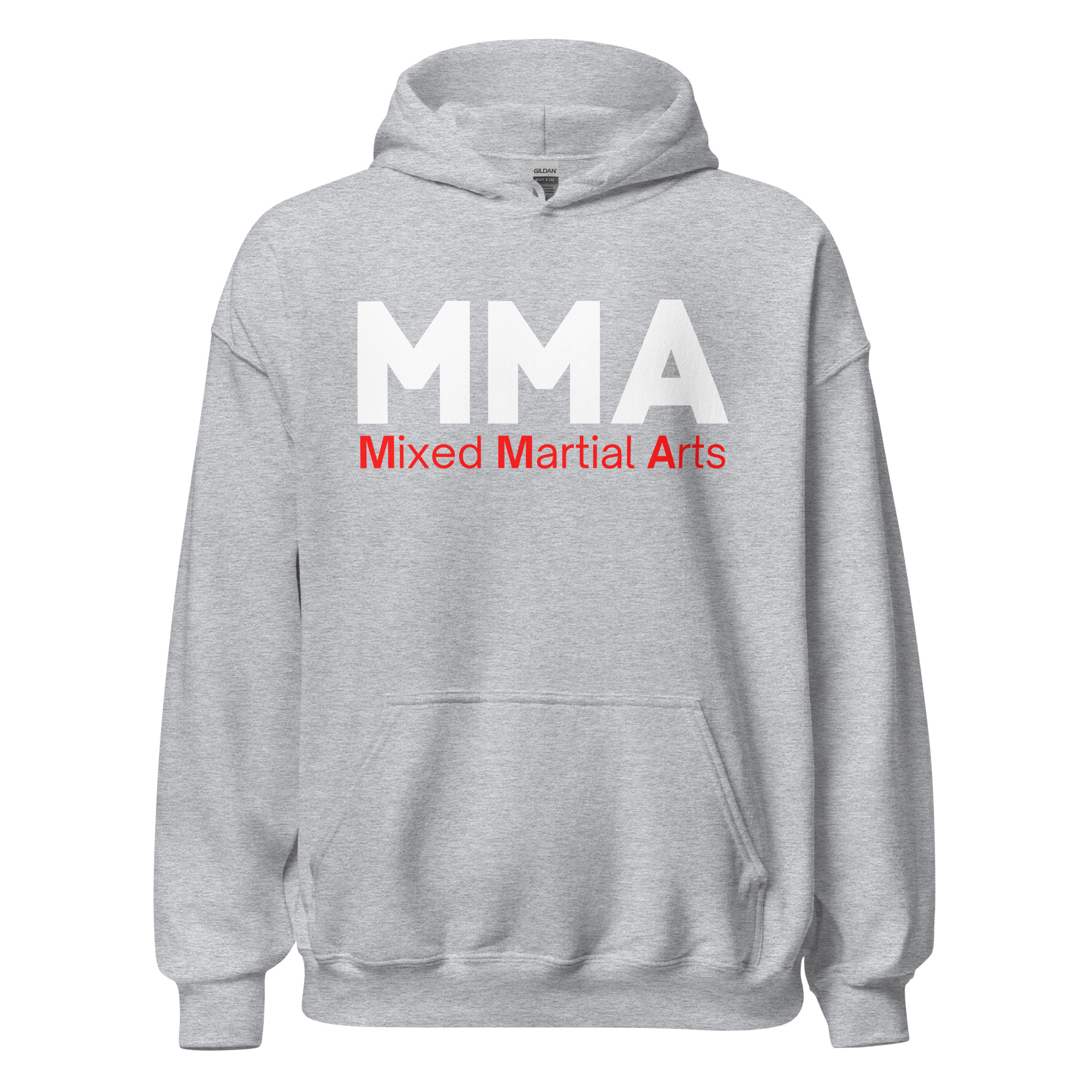 MMA Mixed Martial Arts (White & Red Font) Hoodie - Image 5