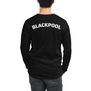 Alternative view of DEATH JITSU Ace Of The World Bitch BLACKPOOL Long Sleeve Shirt (Front + Back)
