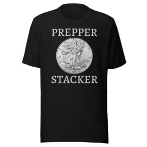 Prepper Stacker | American Silver Eagle Coin Unisex T-Shirt