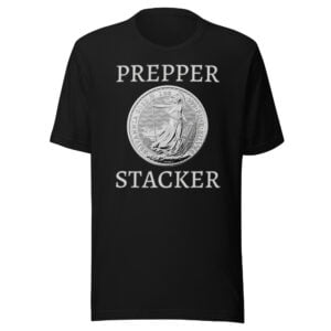 Prepper Stacker | Silver Britannia Coin Unisex T-Shirt