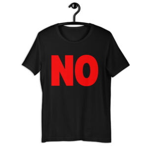 Alternative view of NO slogan t-shirt