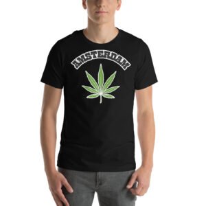Alternative view of AMSTERDAM Weed Leaf slogan t-shirt