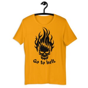 Go to helL - Flaming Skull t-shirt