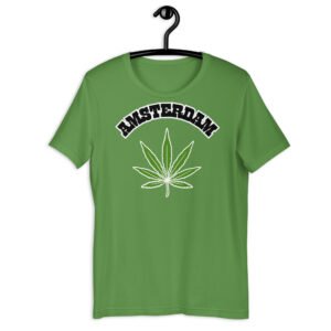 AMSTERDAM Weed Leaf slogan t-shirt