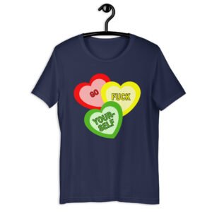 Alternative view of Go Fuck Yourself - Cute Hearts Unisex t-shirt