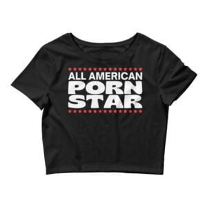 All American Porn Star (red & white version) Crop Top Shirt