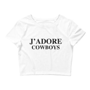 Kendall Jenner J'adore Cowboys Crop Top Tee
