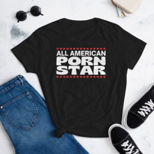 All American Porn Star (red & white version) Women's t-shirt