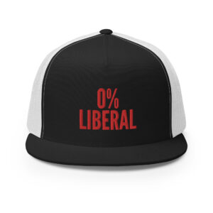 0% Liberal, Canadian version Flat Brim Trucker Cap