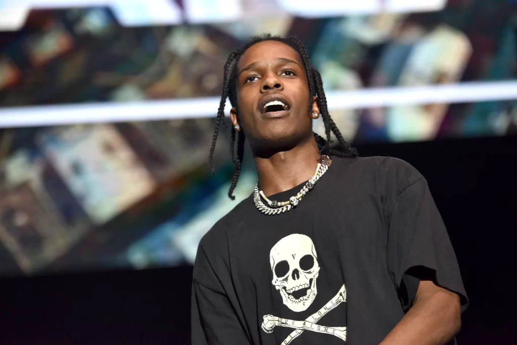 ASAP Rocky Live Alone Die Alone Skull and Bones Skull T-shirt