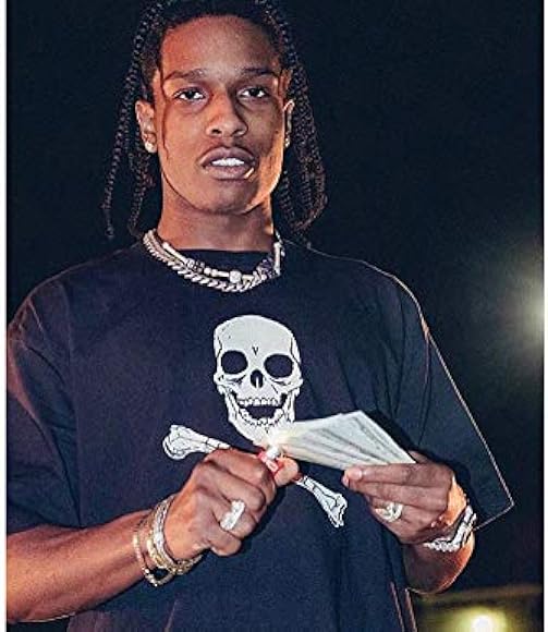 ASAP Rocky - Live Alone Die Alone Skull and Bones T-shirt - PYGear.com