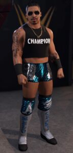Carmello Hayes Melo CHAMPION shirt WWE2K22