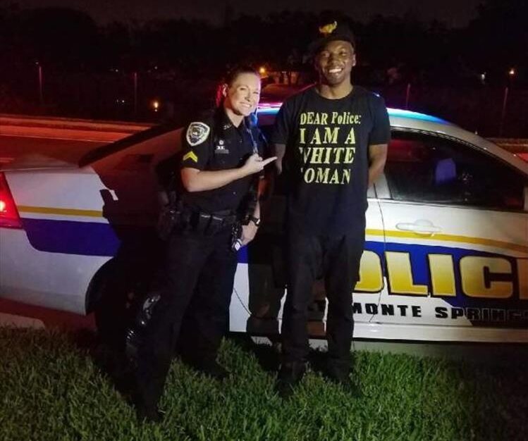Dear Police I AM A WHITE WOMAN shirt meme