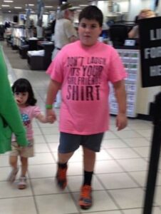 Don’t Laugh It’s Your Girlfriend’s Shirt Walmart kid