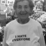 I HATE EVERYONE T-Shirt Old Lady meme
