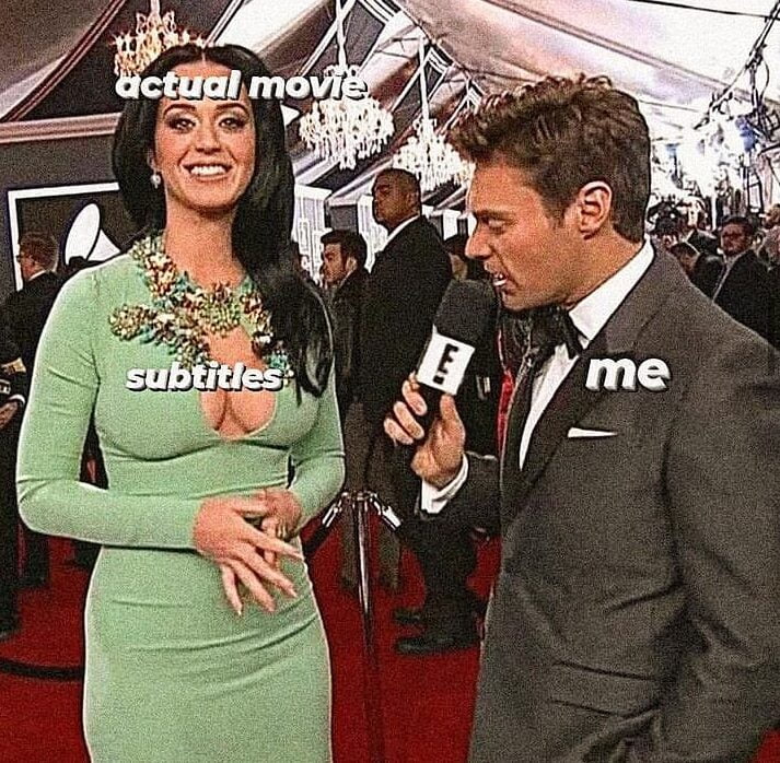 Katy Perry boobs cleavage = subtitles meme