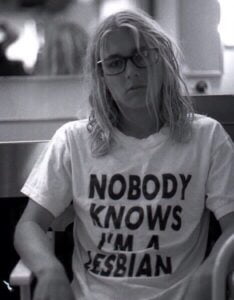 NOBODY KNOWS I'M A LESBIAN T-Shirt as worn by Daniel Johns of Silverchair