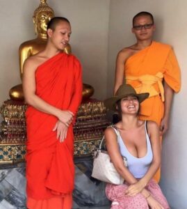 One peek won't hurt - boobs cleavage Shaolin monks meme