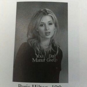 Paris Hilton You Don't Matter Give Up shirt high school graduate