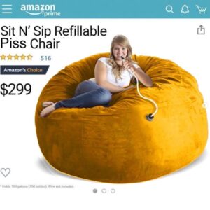 Sit N' Sip Refillable Piss Chair