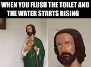 When You Flush The Toilet And The Water Starts Rising