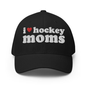 I Love Hockey Moms Flexfit Baseball Cap