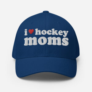 Alternative view of I Love Hockey Moms Flexfit Baseball Cap