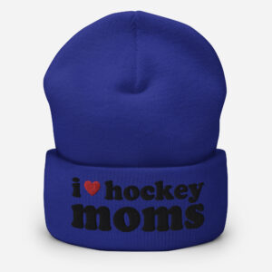 Alternative view of I Love Hockey Moms (in black letters) Beanie