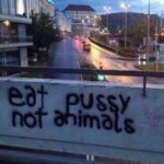 eat pussy not animals graffiti bridge meme
