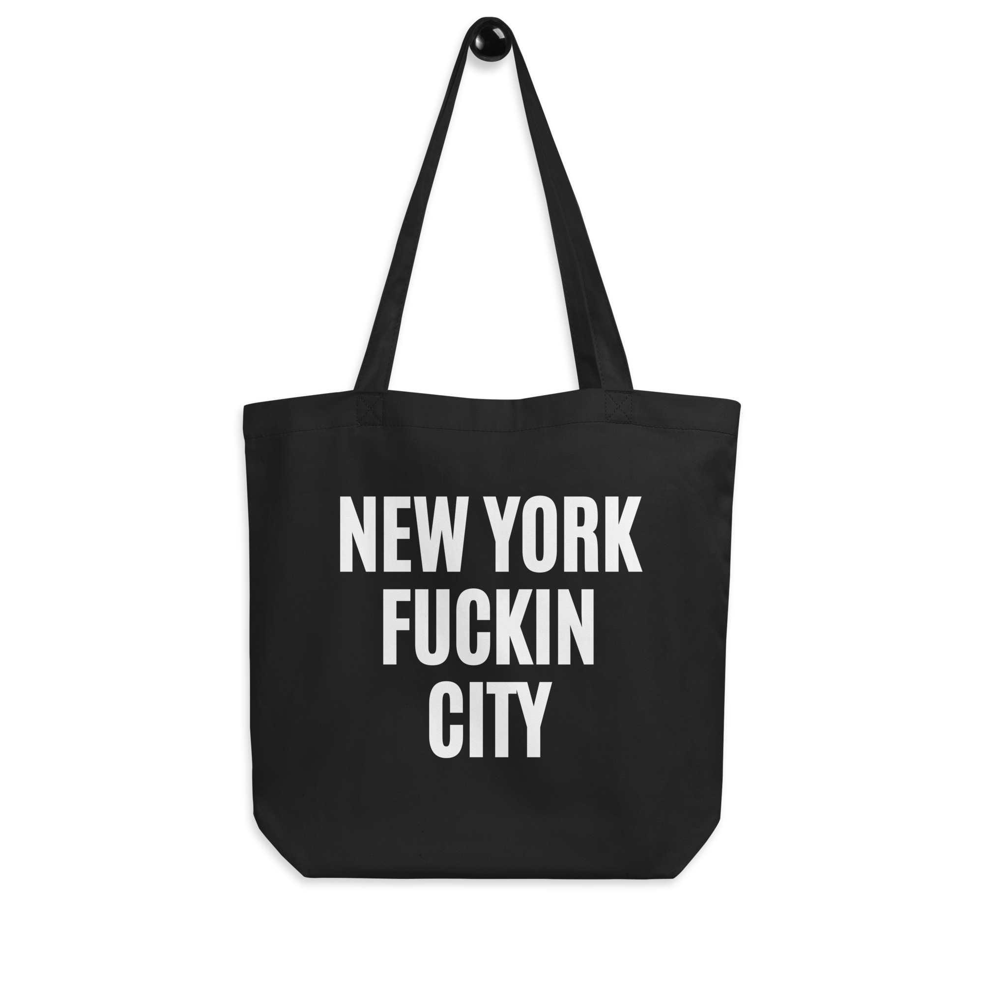 NEW YORK FUCKIN CITY Black Tote Bag