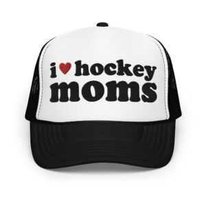 I Love Hockey Moms trucker hat