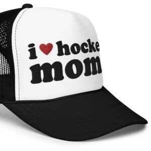 Alternative view of I Love Hockey Moms trucker hat