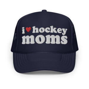 Alternative view of I Love Hockey Moms trucker hat
