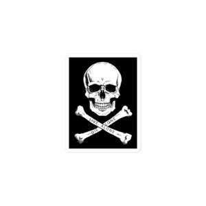 Alternative view of Skull And Bones Live Alone Die Alone sticker
