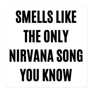 Smells Like The Only Nirvana Song You Know sticker