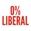 0% Liberal, Canadian version sticker