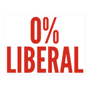 0% Liberal, Canadian version sticker