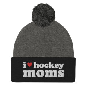 Alternative view of I Love Hockey Moms Pom-Pom Beanie