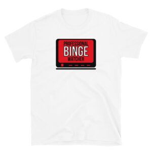 Professional Binge Watcher Red TV Screen T-Shirt