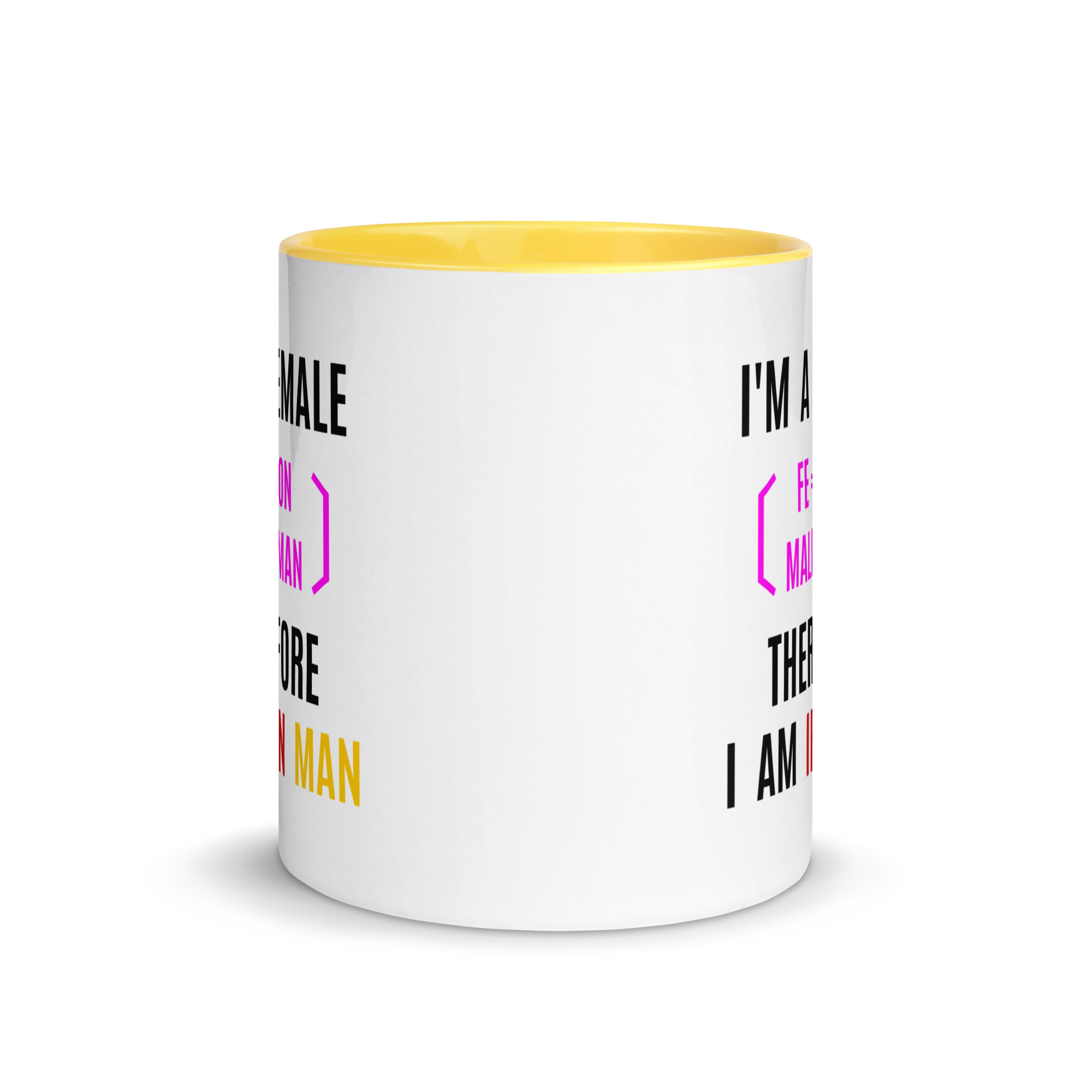Female Iron Man (fe=iron, male=man) Mug with Color Inside - Image 14