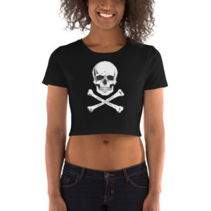 Alternative view of ASAP Rocky Live Alone Die Alone Skull and Bones Crop Top